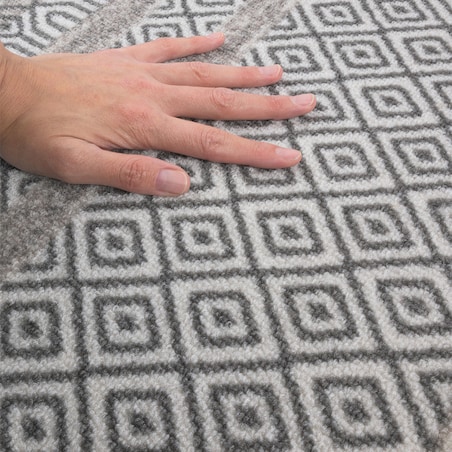 Chodnik Antypoślizgowy Vita 80x150 cm Geometryczny Szary