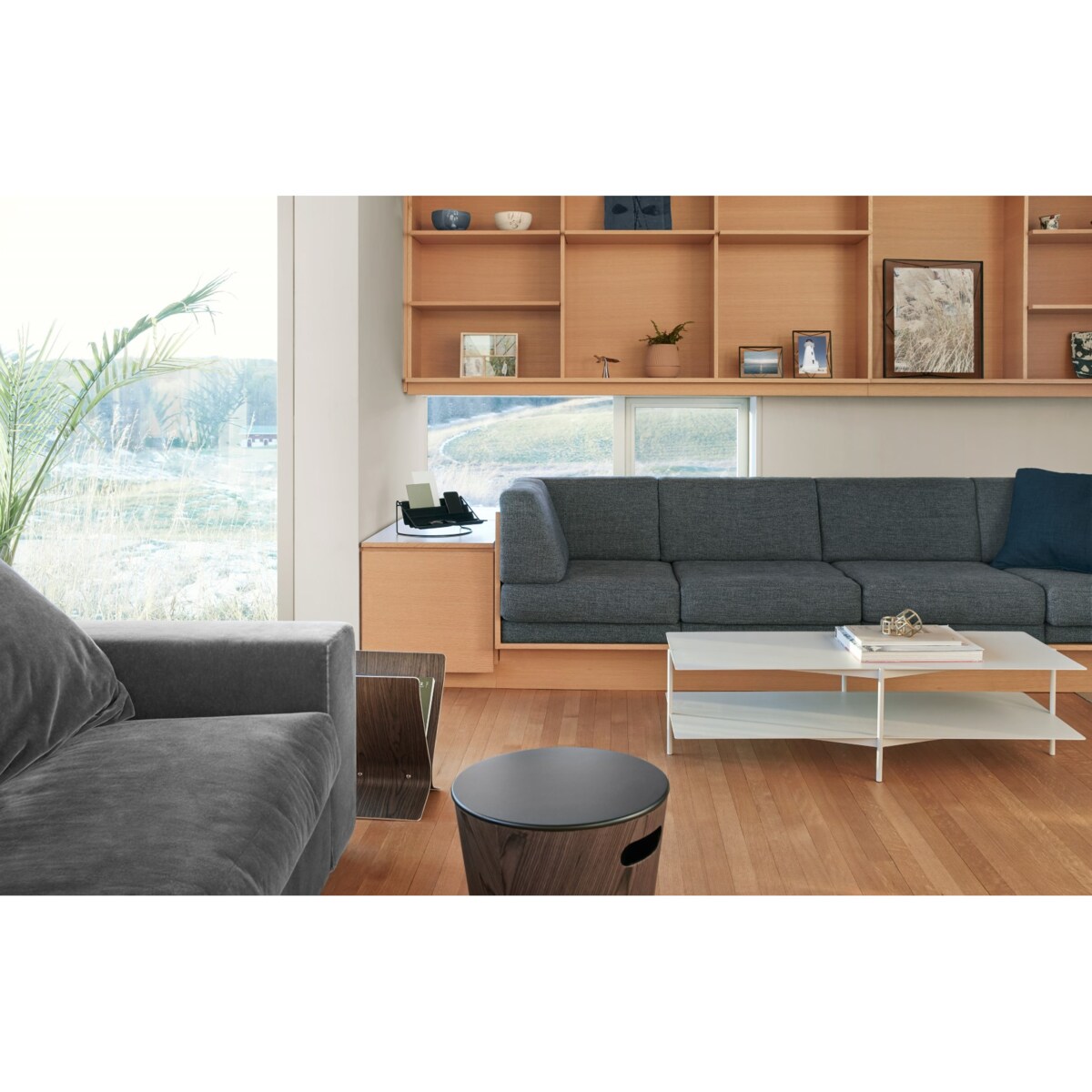 UMBRA stolik WOODROW czarny - orzech