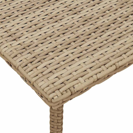 vidaXL Stolik kawowy ogrodowy prostokątny beżowy 60x40x37cm polirattan