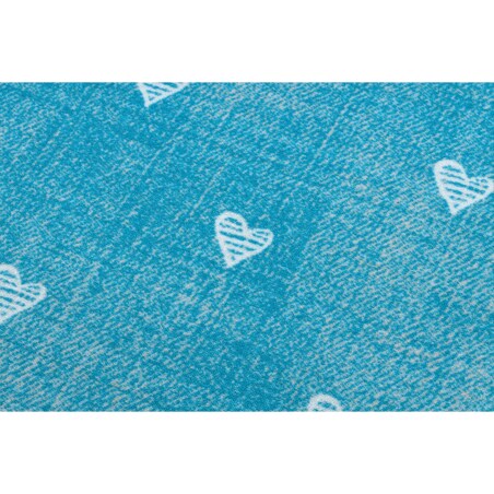 Dywan dla dzieci HEARTS Jeans przecierany 200x300 cm