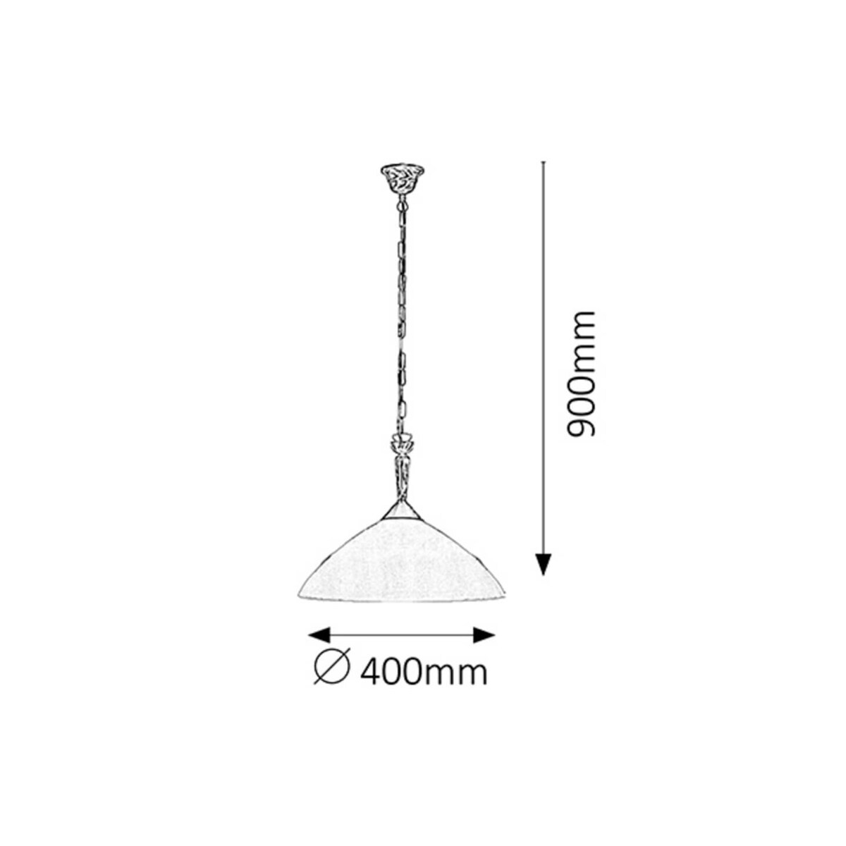 Wisząca lampa vintage Regina 8176 nad stół brąz kremowa