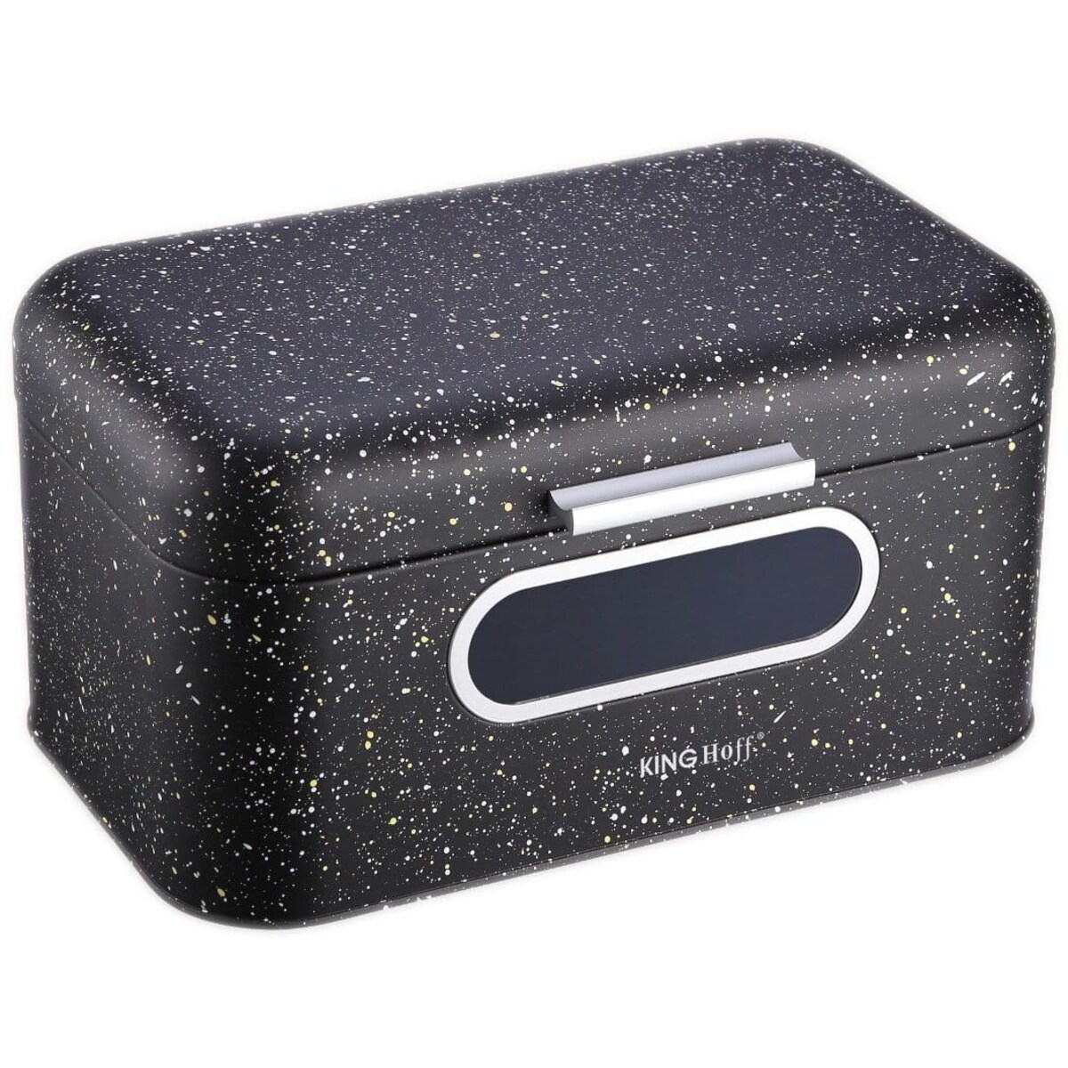 Chlebak stalowy marmurek czarny KINGHOFF