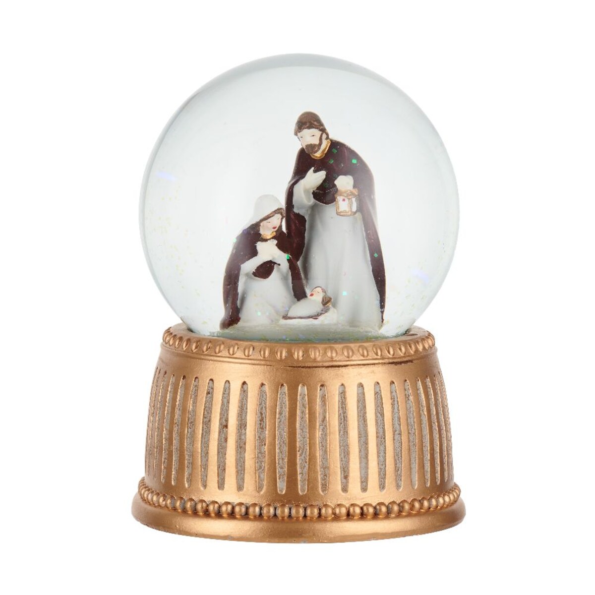 VILLA ITALIA Szklana kula świąteczna z pozytywką wysokość 15 cm HOLY FAMILY