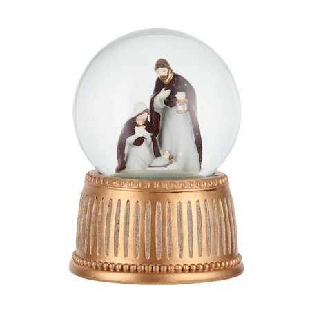 VILLA ITALIA Szklana kula świąteczna z pozytywką wysokość 15 cm HOLY FAMILY