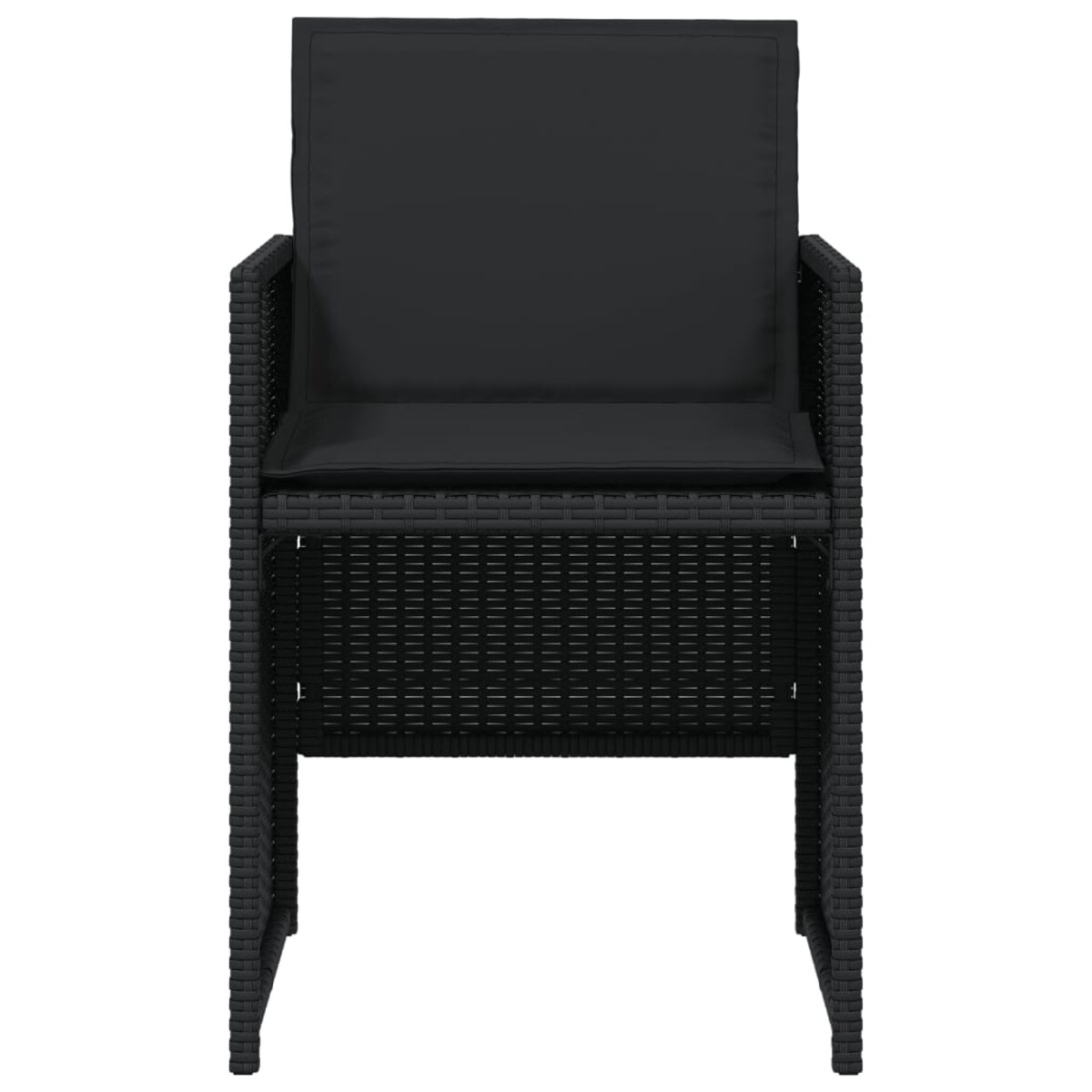 vidaXL 5-cz. zestaw mebli ogrodowych z poduszkami, czarny, polirattan