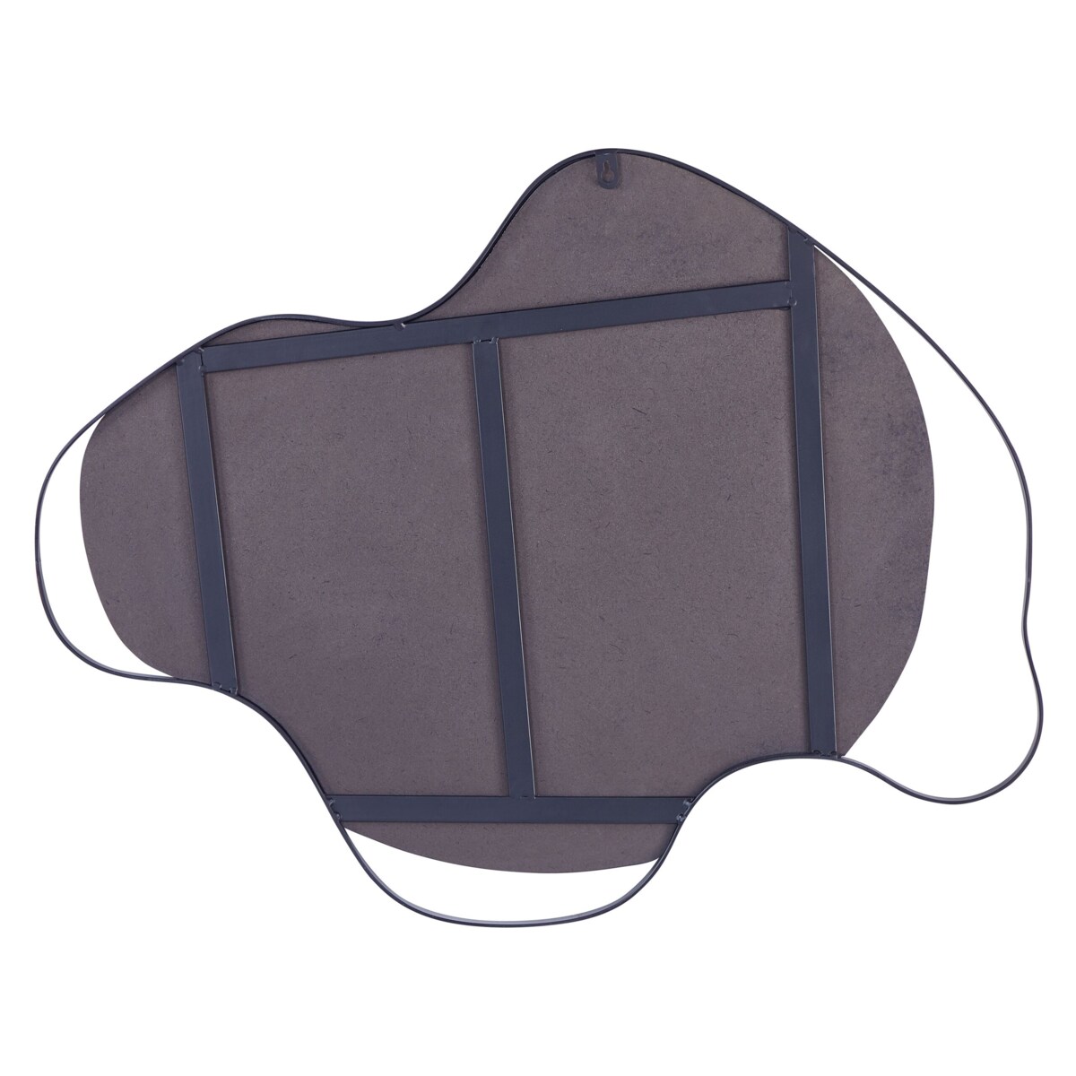 Metalowe lustro ścienne 77 x 59 cm czarne MELUN