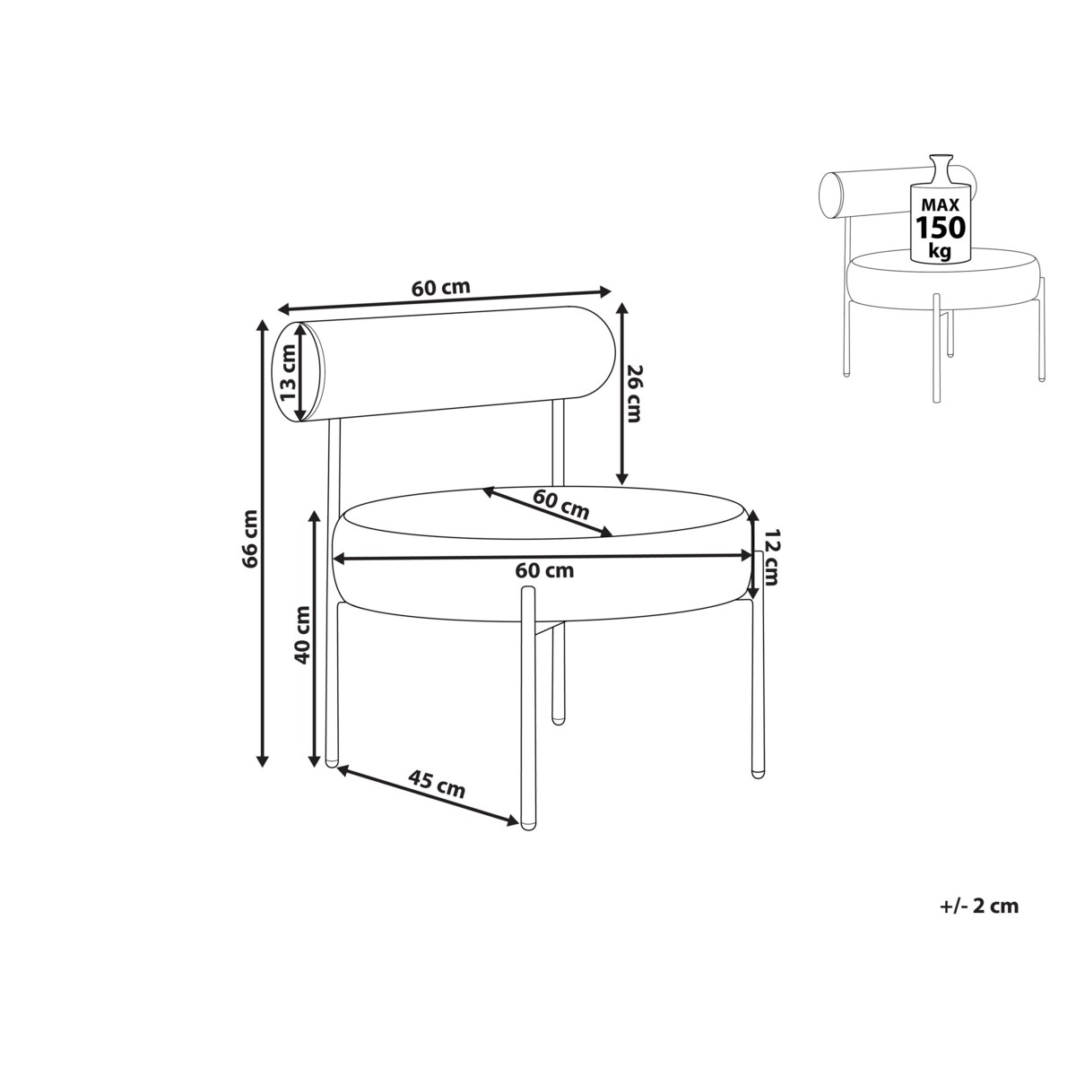 Fotel welurowy szary ALPHA