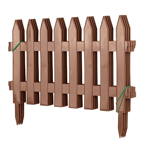 Płotek Ogrodowy 3,22 M Obrzeże Trawnikowe Palisada Brązowy