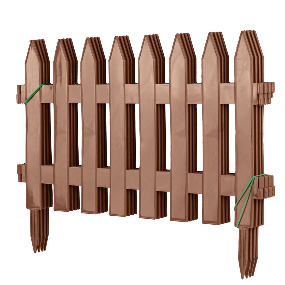 Płotek Ogrodowy 3,22 M Obrzeże Trawnikowe Palisada Brązowy
