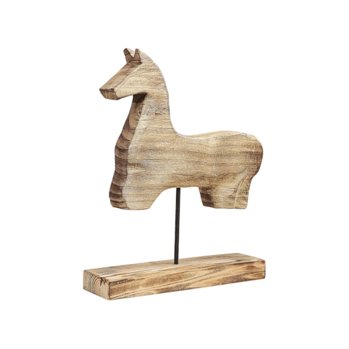 Figurka koń jasne drewno COLIMA