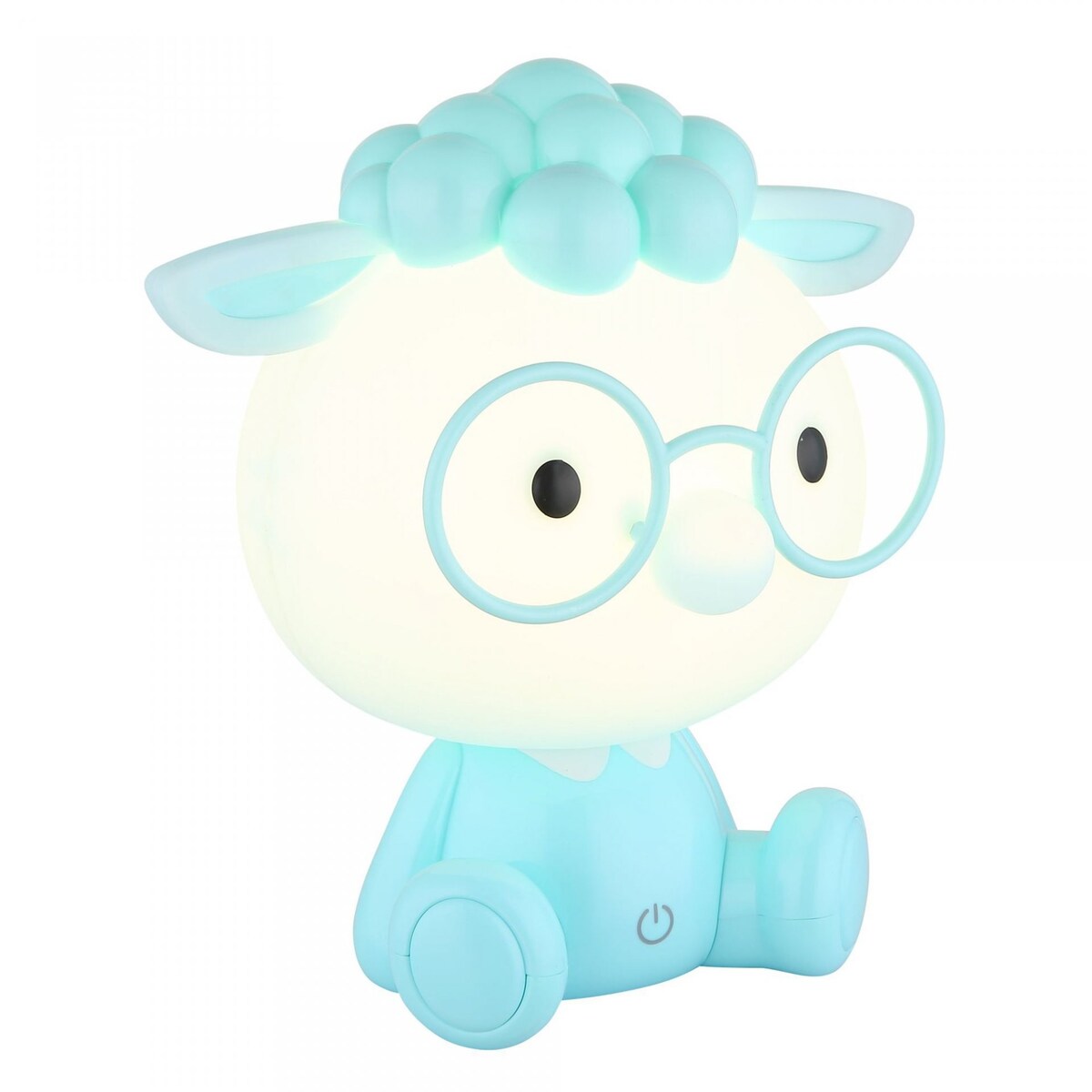 Lampka nocna dziecięca LED Owieczka SHEEPY 1W akumulatorowa, dotykowa, ściemniana, niebiesko-biała Globo 21760B