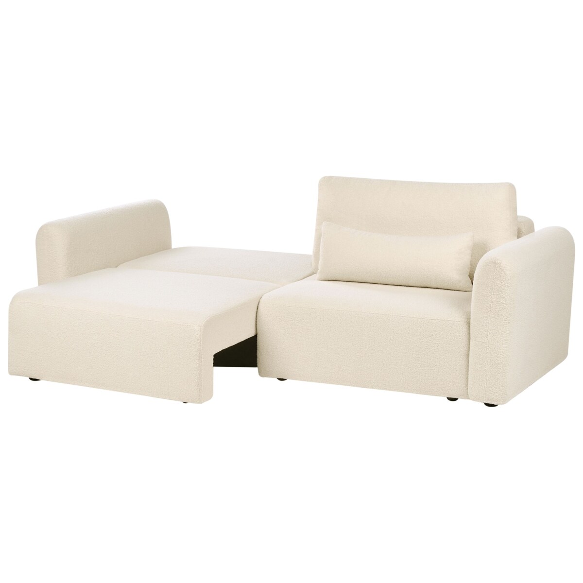 Sofa rozkładana dla 3 osób VAXHOLM Boucle Złamana biel ze schowkiem