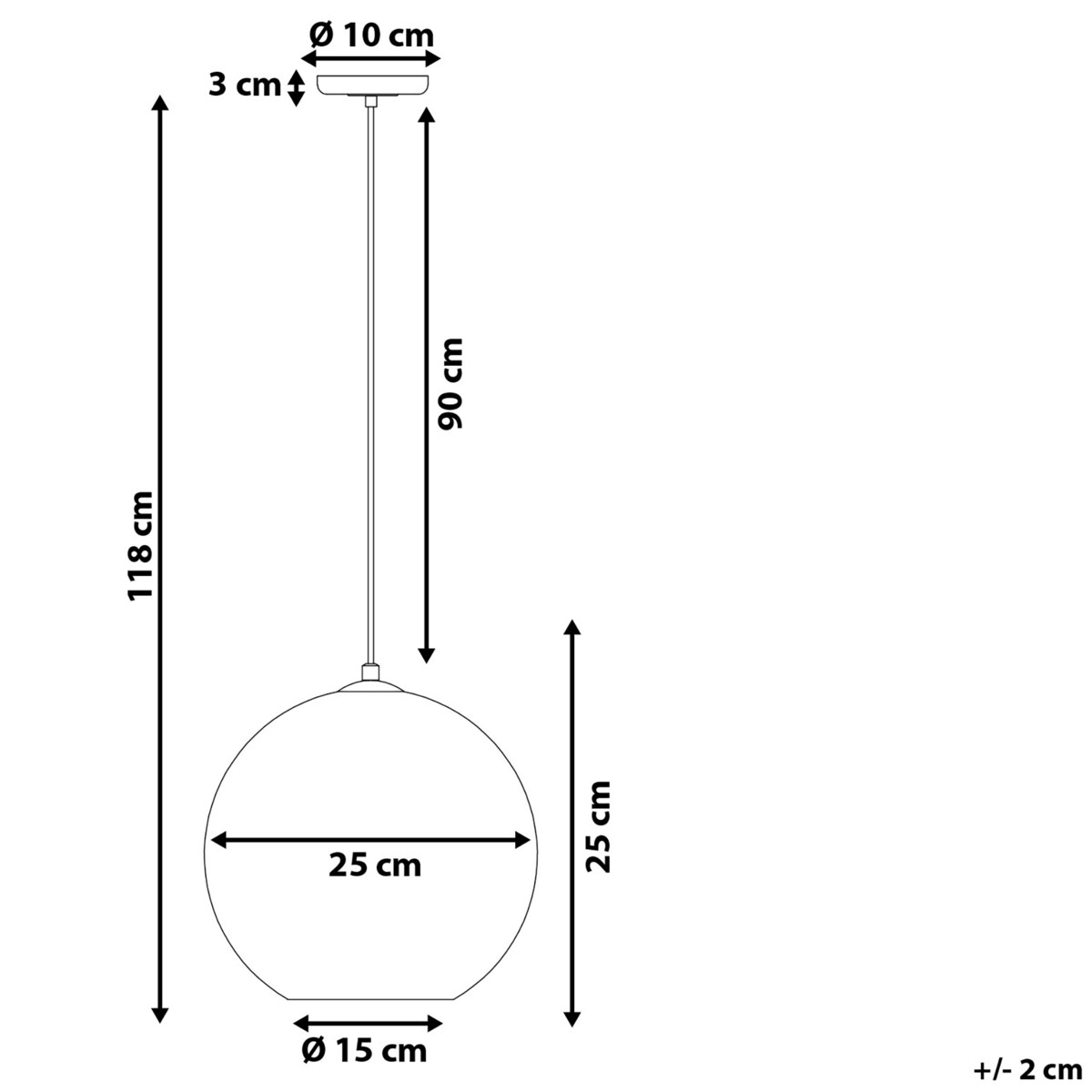 Lampa wisząca SESSERA Szkło Miedziany