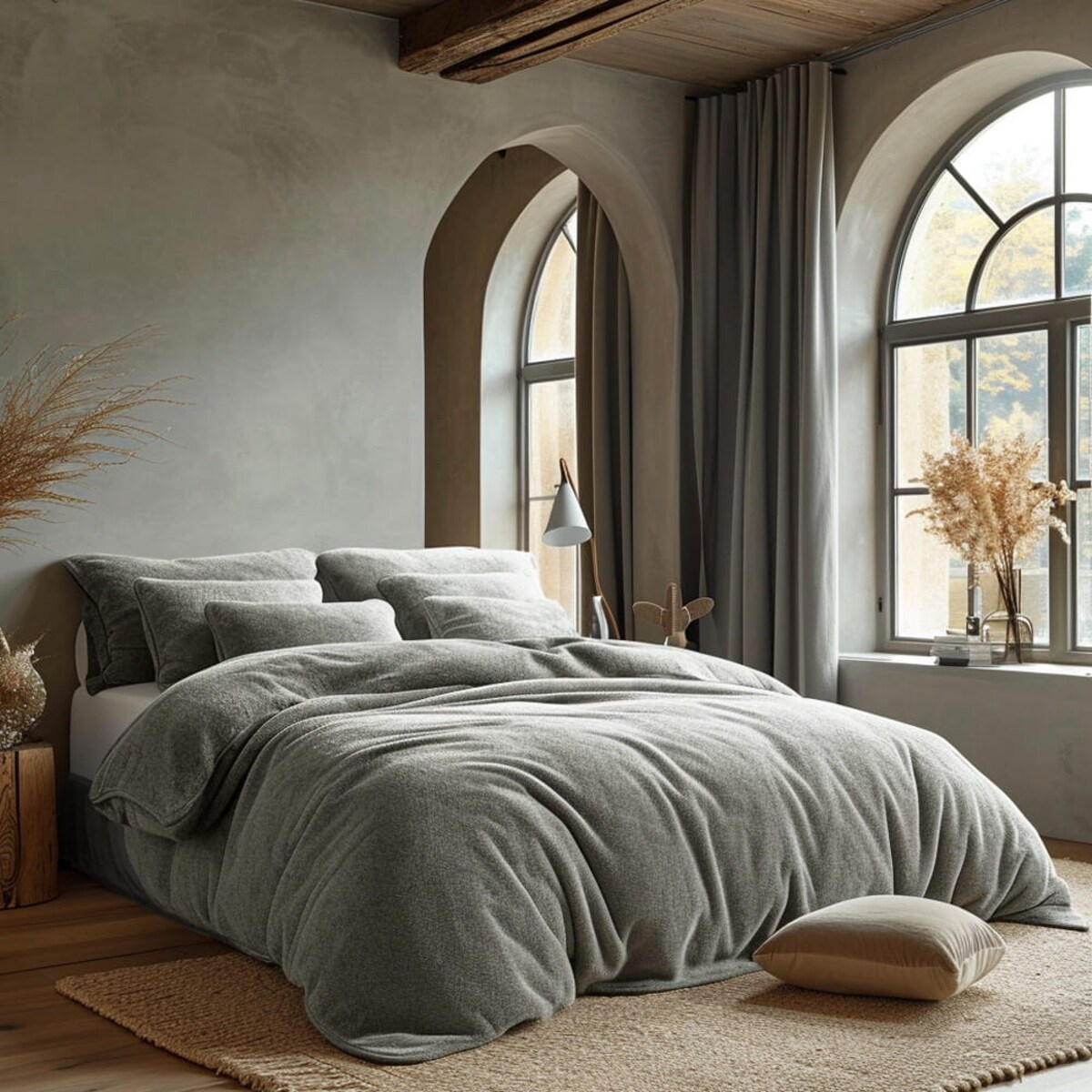 Pościel frotte 160x200 kolor szary