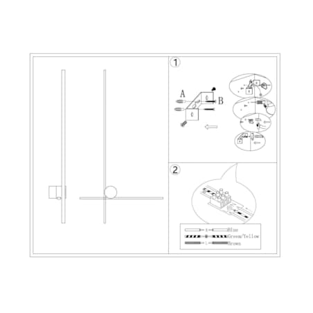 LAMPA ŚCIENNA PORTEBA ZŁOTO CZARNA