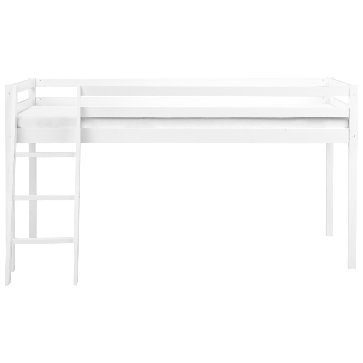 Łóżko na antresoli Drewno sosnowe ASCOUX 90 x 200 cm Biały