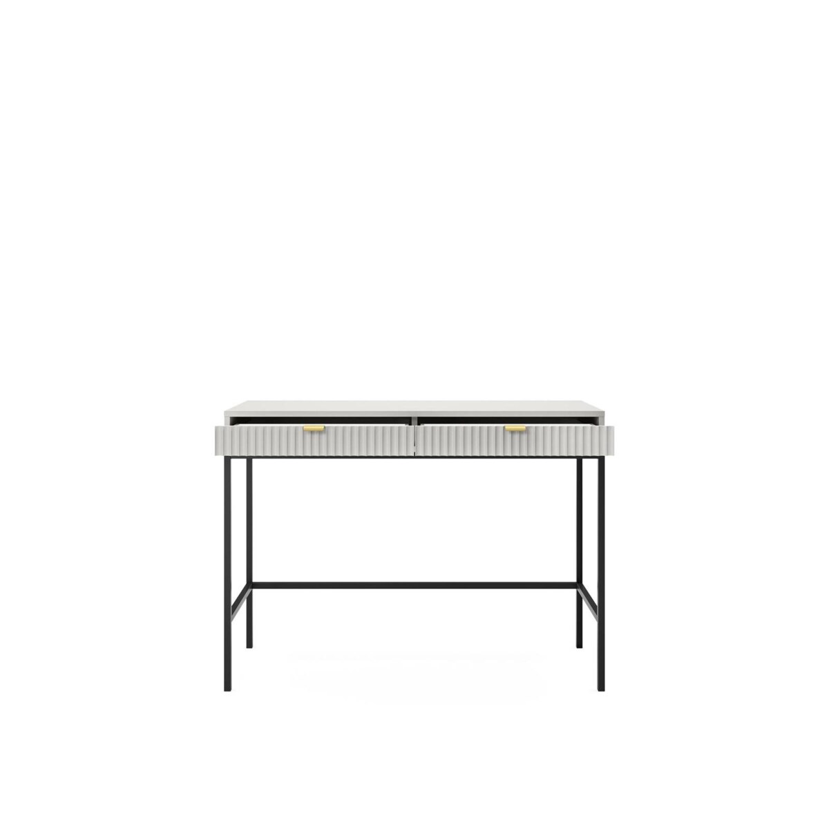 Toaletka Delicious ryflowana szara złote nogi