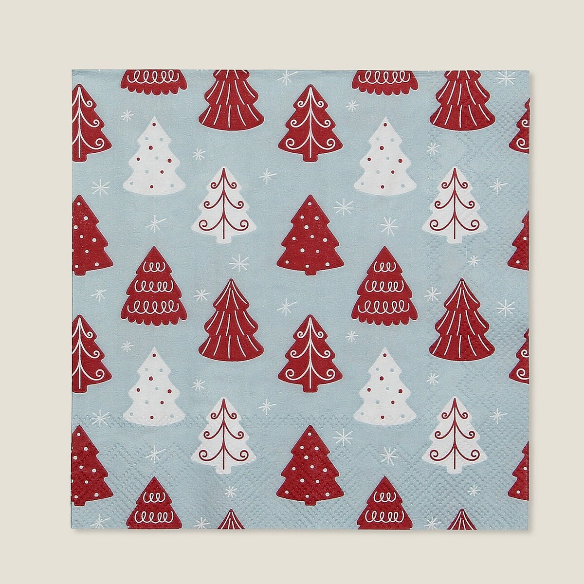 Serwetki świąteczne Winter Trees II 16x16 cm boże narodzenie, święta, świąteczne, czerwony-niebieski, 16x16x3 cm
