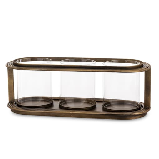 Świecznik z 3 lampkami SIBONA 17X49X19 cm