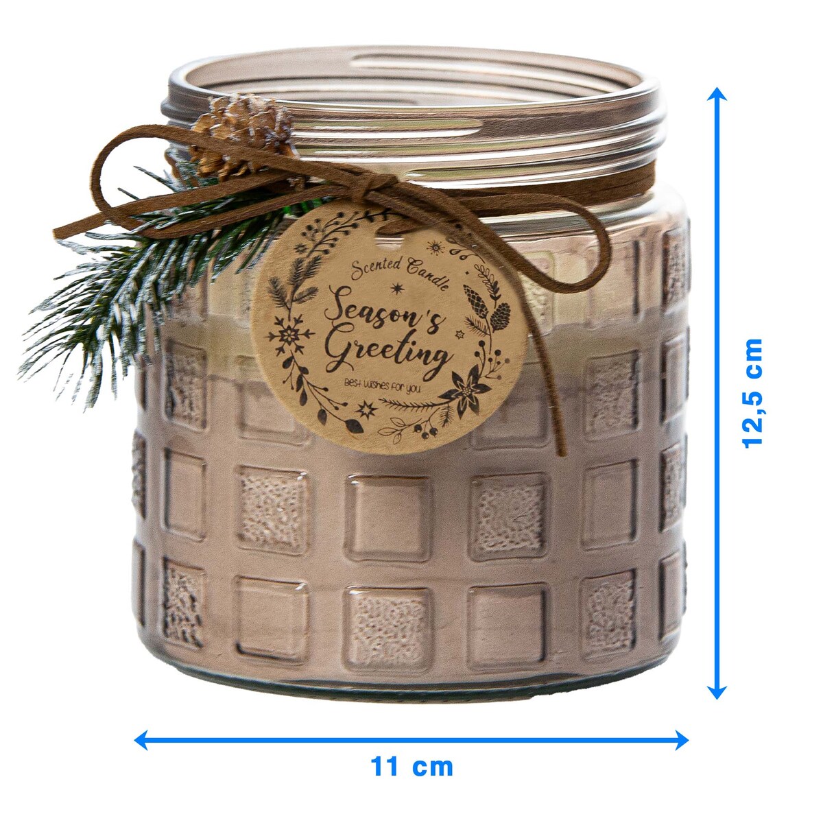 Świeczka Zapachowa Świeca Świąteczna Zapach Drzewny Dekoracja Brązowa