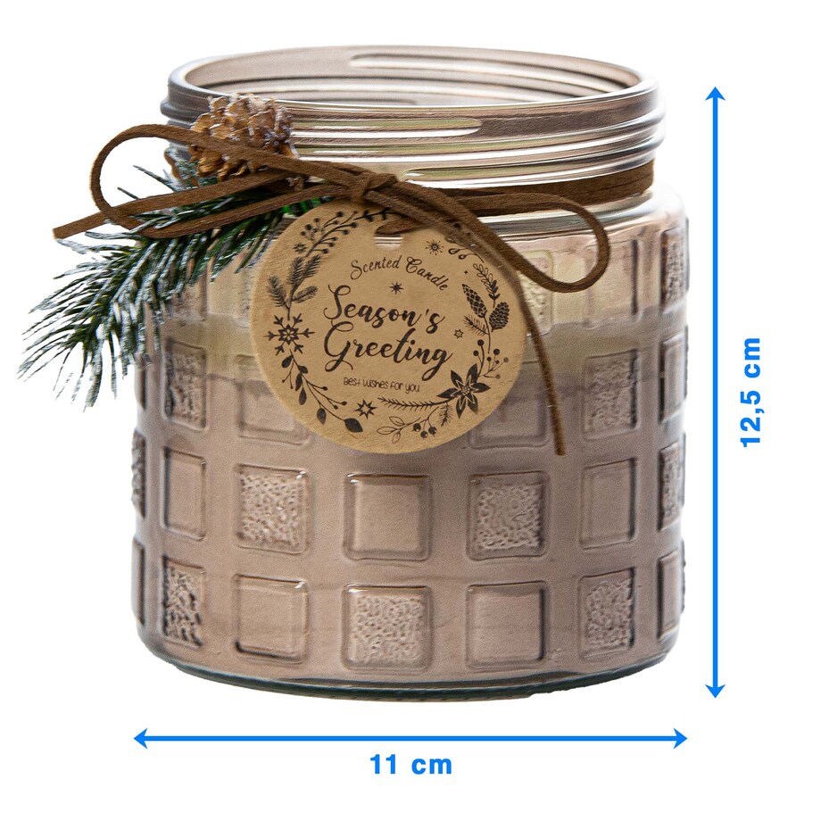 Świeczka Zapachowa Świeca Świąteczna Zapach Drzewny Dekoracja Brązowa