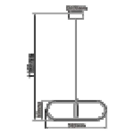 lampa wisząca led z metalu i silikonu, 35 w, 2700k owalna