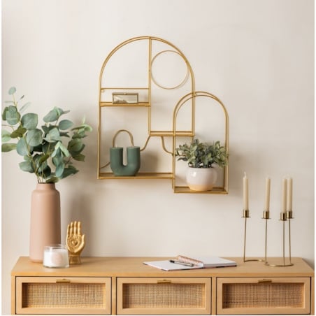 Półka metalowa złota Giulia 50x50 cm