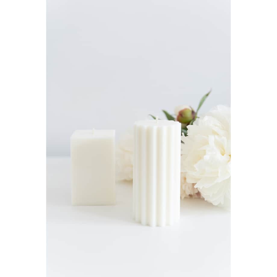 Świeca sojowa geometryczna Lines, 160 g, INSPIRA