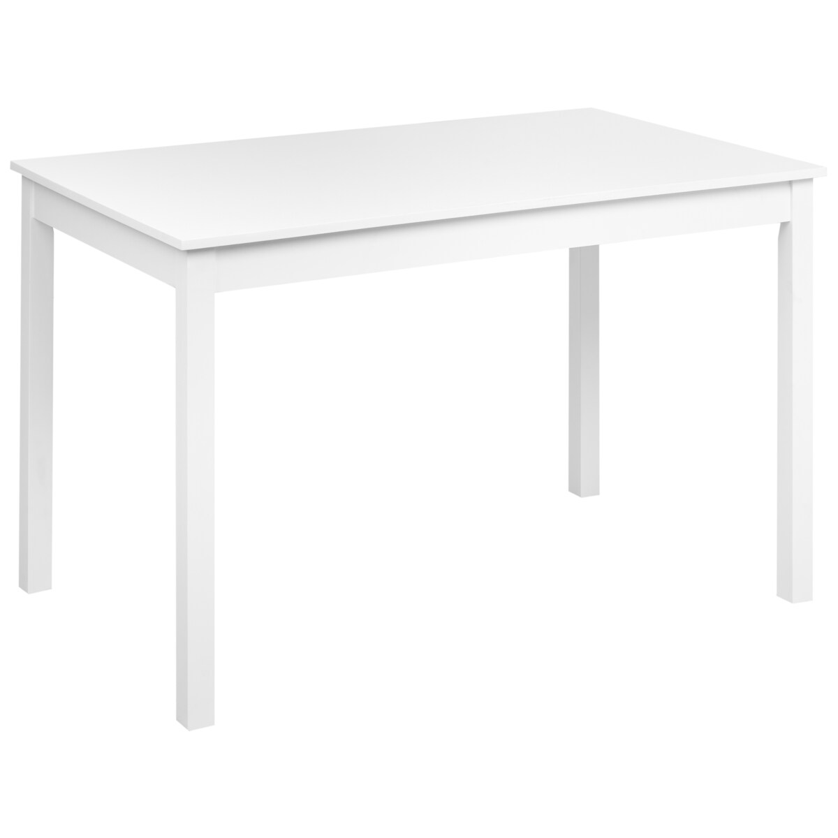 Stół do jadalni BARLEE Biały 120 cm 75 cm Drewno topolowe