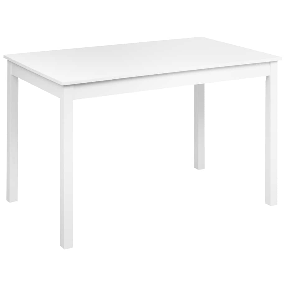 Stół do jadalni BARLEE Biały 120 cm 75 cm Drewno topolowe