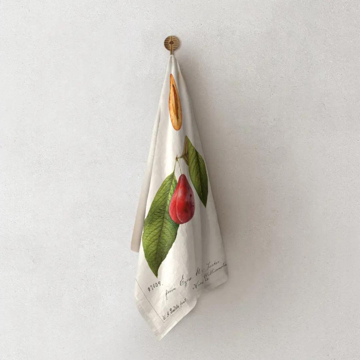 Lniany ręcznik kuchenny - śliwka