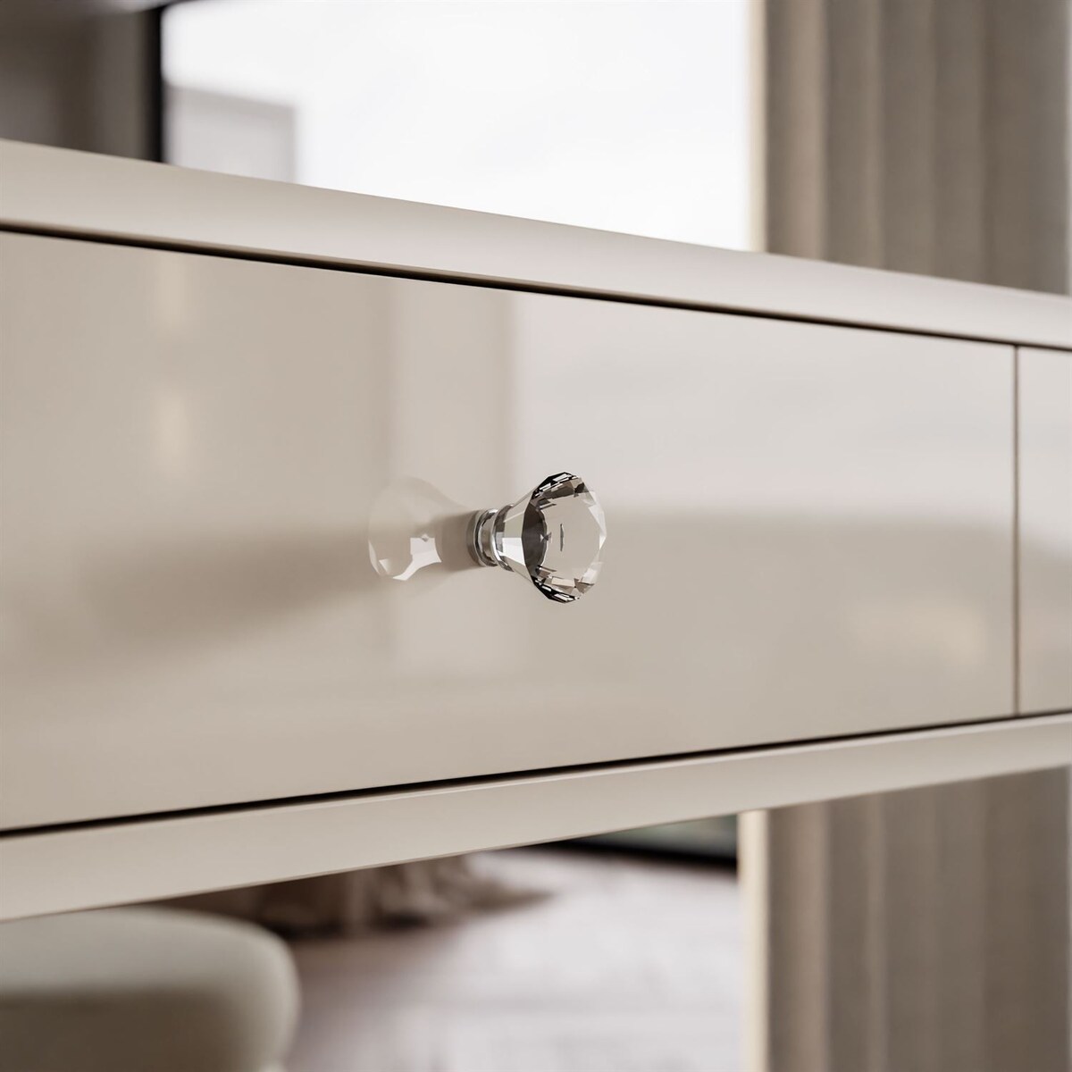 Wisząca konsola BLANCO GLAMOUR kaszmir, uchwyt biały kryształ