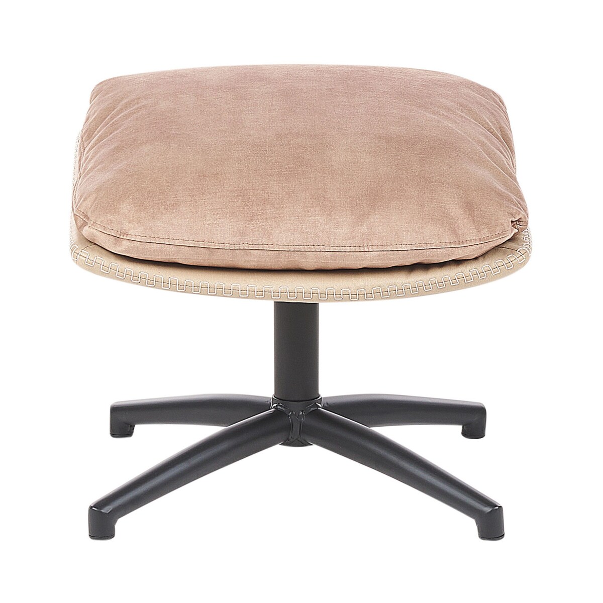 Welur Krzesło z podnóżkiem Piaskowy EIDE