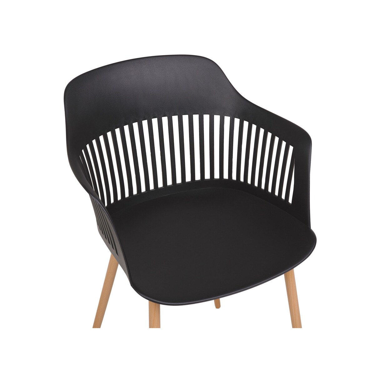 Zestaw 2 krzeseł do jadalni czarny BERECA