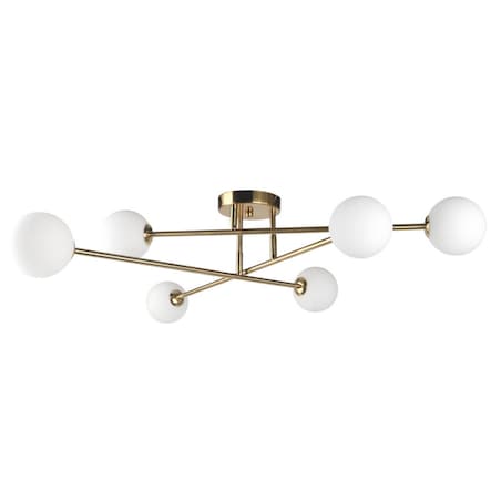 Loftowa lampa sufitowa Dorado LP-002/6C szklane kule molekuły złote białe