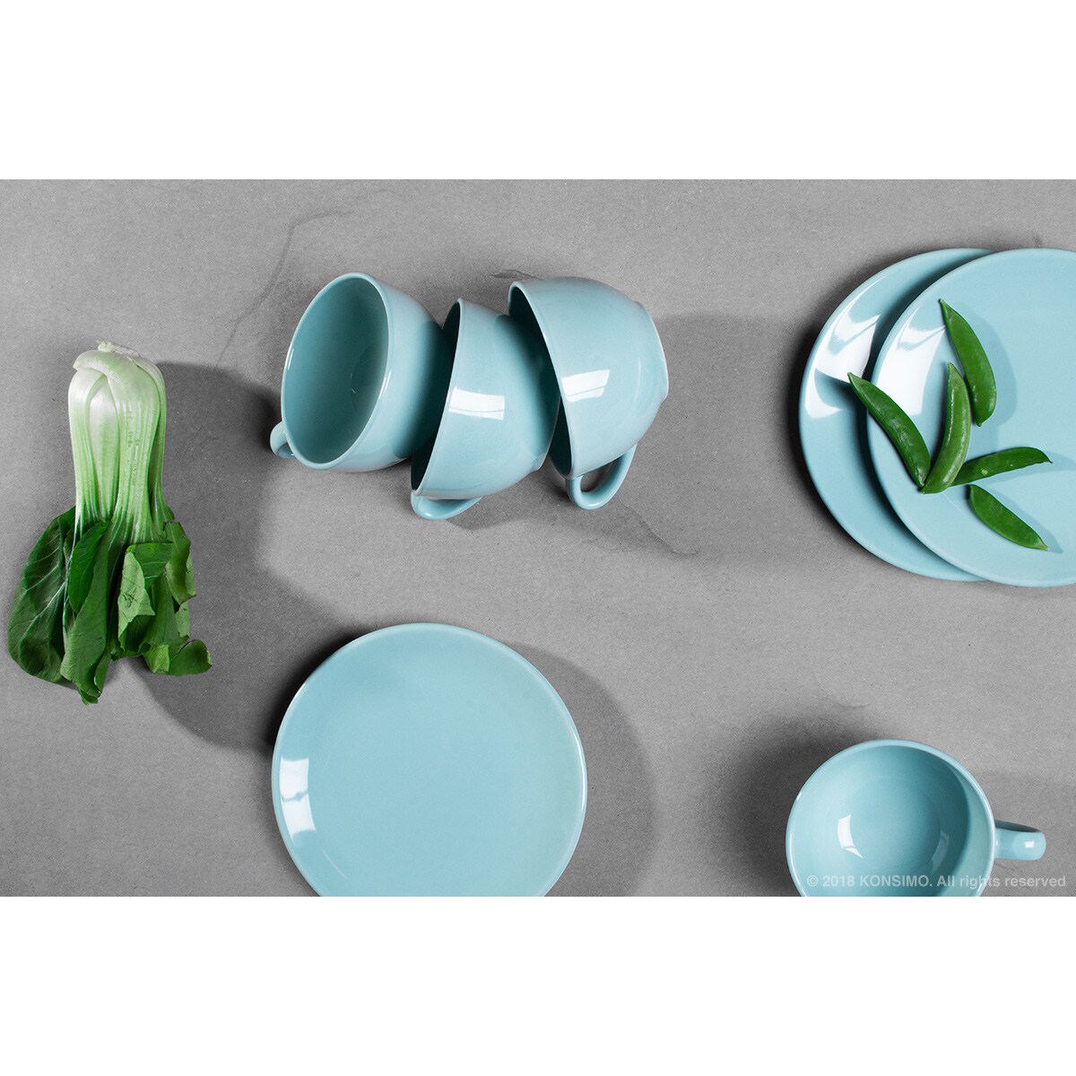 Konsimo LUPIN Filiżanka do herbaty, miętowy