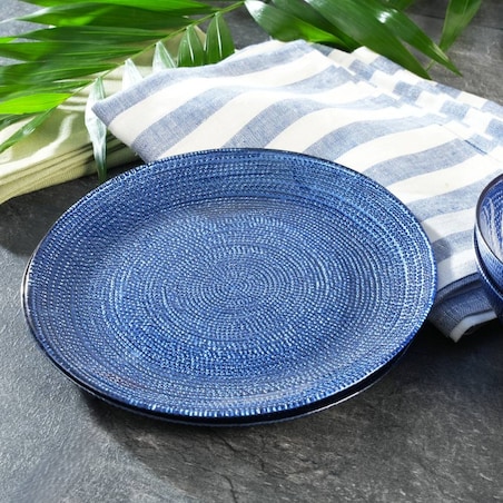 VILLA ITALIA Talerz do ciasta szklany 28 cm BLU INCANTO