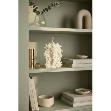 Świeca sojowa Lea w formie kwiatowej rzeźby – artystyczna dekoracja z naturalnego wosku