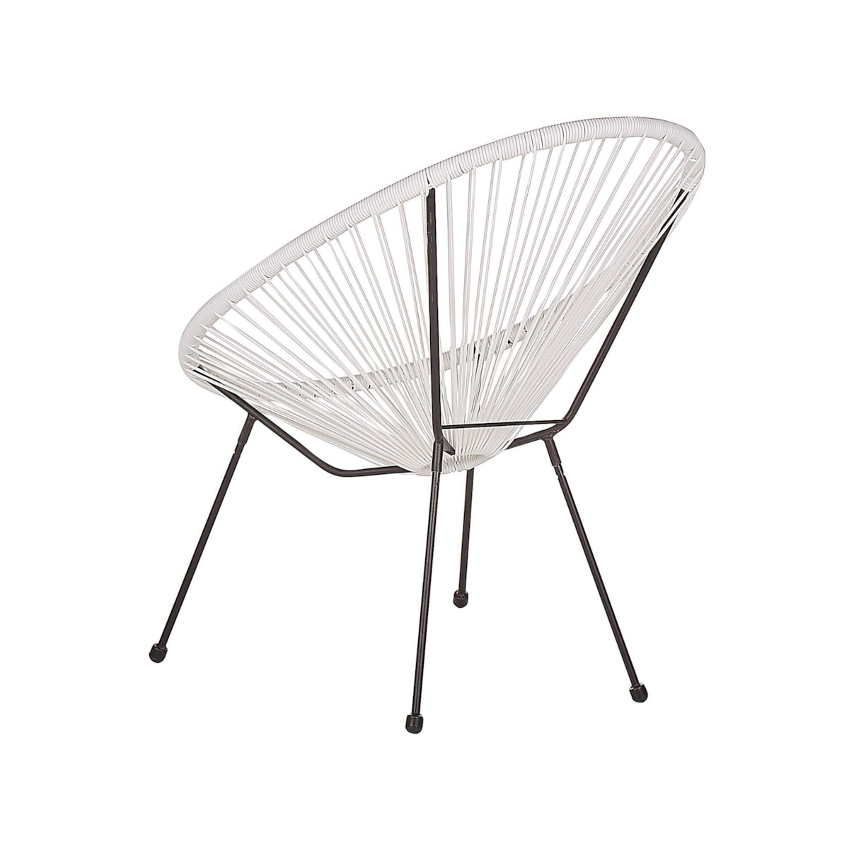 Krzesło z technorattanu białe ACAPULCO II