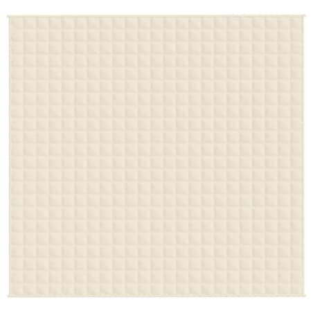 vidaXL Koc obciążeniowy, kremowy, 220x230 cm, 15 kg, tkanina