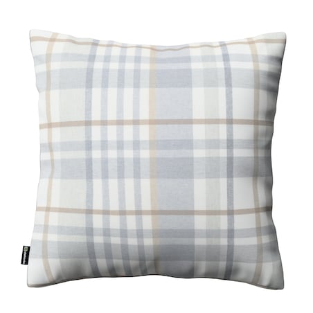 Poszewka Kinga na poduszkę 60x60 kratka beżowo-szary melanż