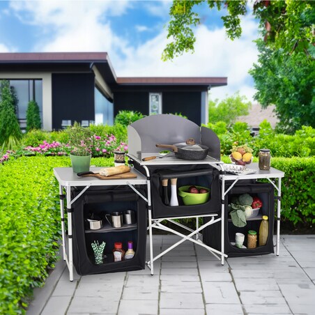 Kuchnia turystyczna szafka JUMI składana ogrodowy lekka kempingowa przenośna