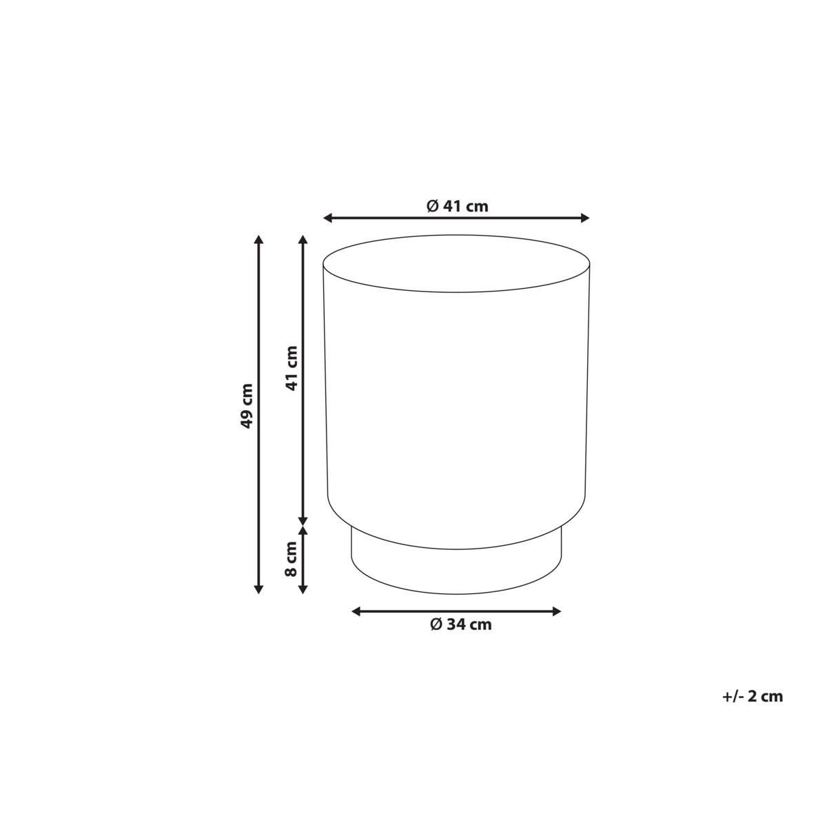 Stolik pomocniczy metalowy niebieski ABRA