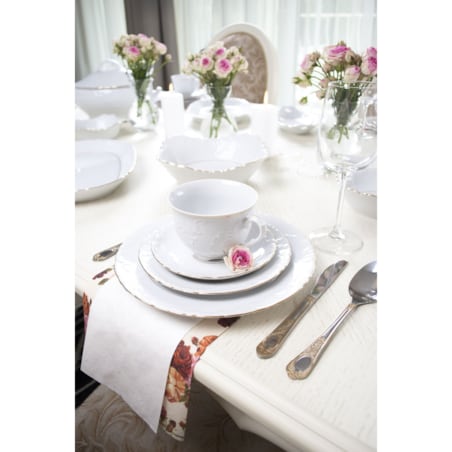 Garnitur do kawy dla 6 osób 18 el. Rococo Złota Linia 3604