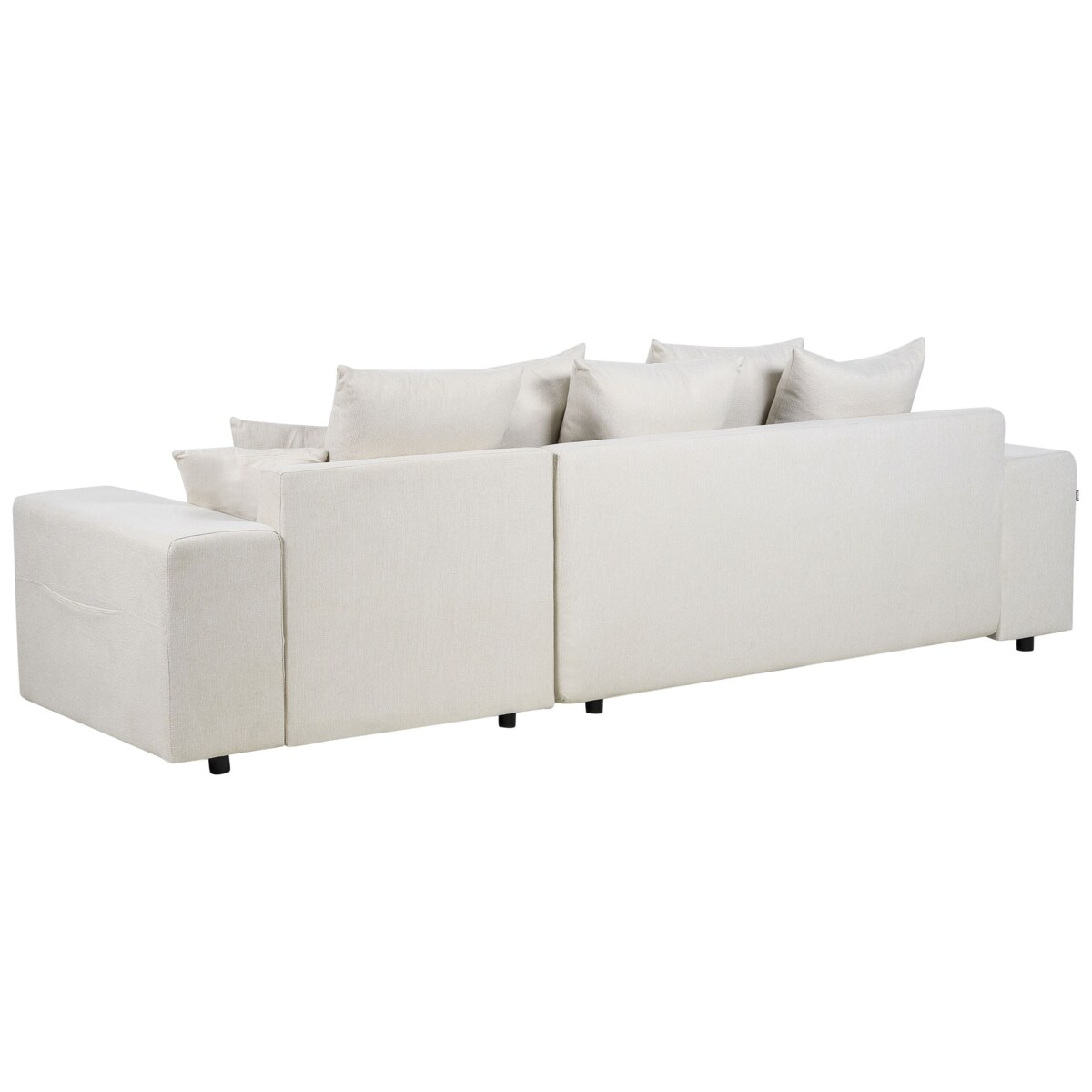 Narożnik lewostronny rozkładany z pojemnikiem jasnobeżowy LUSPA