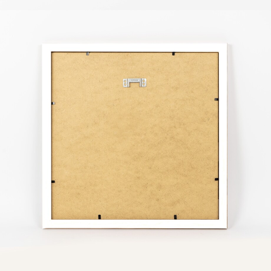Ramka na zdjęcia 30x30 cm biała rama MDF z plexi do powieszenia pion poziom klasyczna kwadratowa ramka FRAMAI®