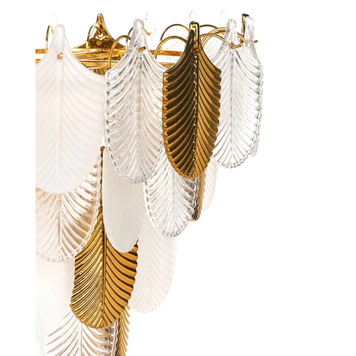 Żyrandol AGUIRRE Szkło Mosiężny