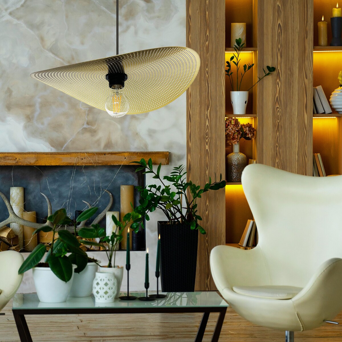 Lampa Sufitowa Wisząca App1469-1Cp Czarny Złoty, Metal