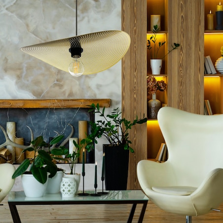 Lampa Sufitowa Wisząca App1469-1Cp Czarny Złoty, Metal