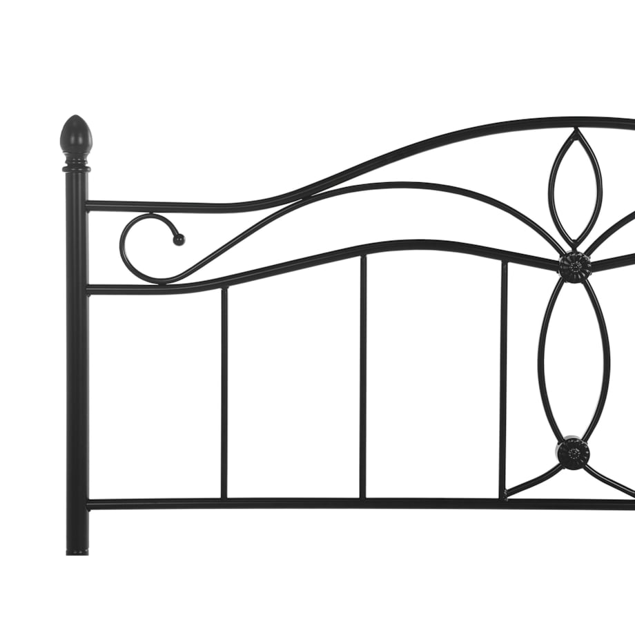 Łóżko metalowe 140 x 200 cm czarne ANTLIA